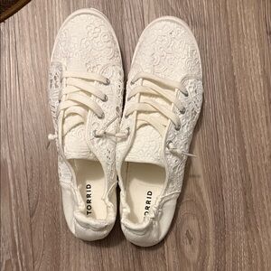 Torrid Women's White Lace Sneakers